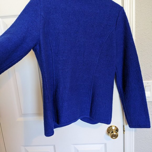 COBALT | Boiled Wool Cardigan / Jacket | M | EUC | Appleseed's| Y2K Vintage - Picture 7 of 8